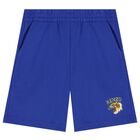 Boys Blue Varsity Tiger Shorts, 1, hi-res