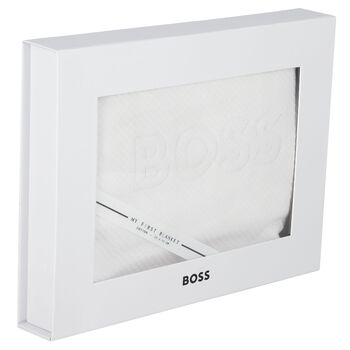 White Logo Baby Blanket