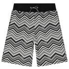 Boys Grey & Black Zig Zag Shorts, 1, hi-res