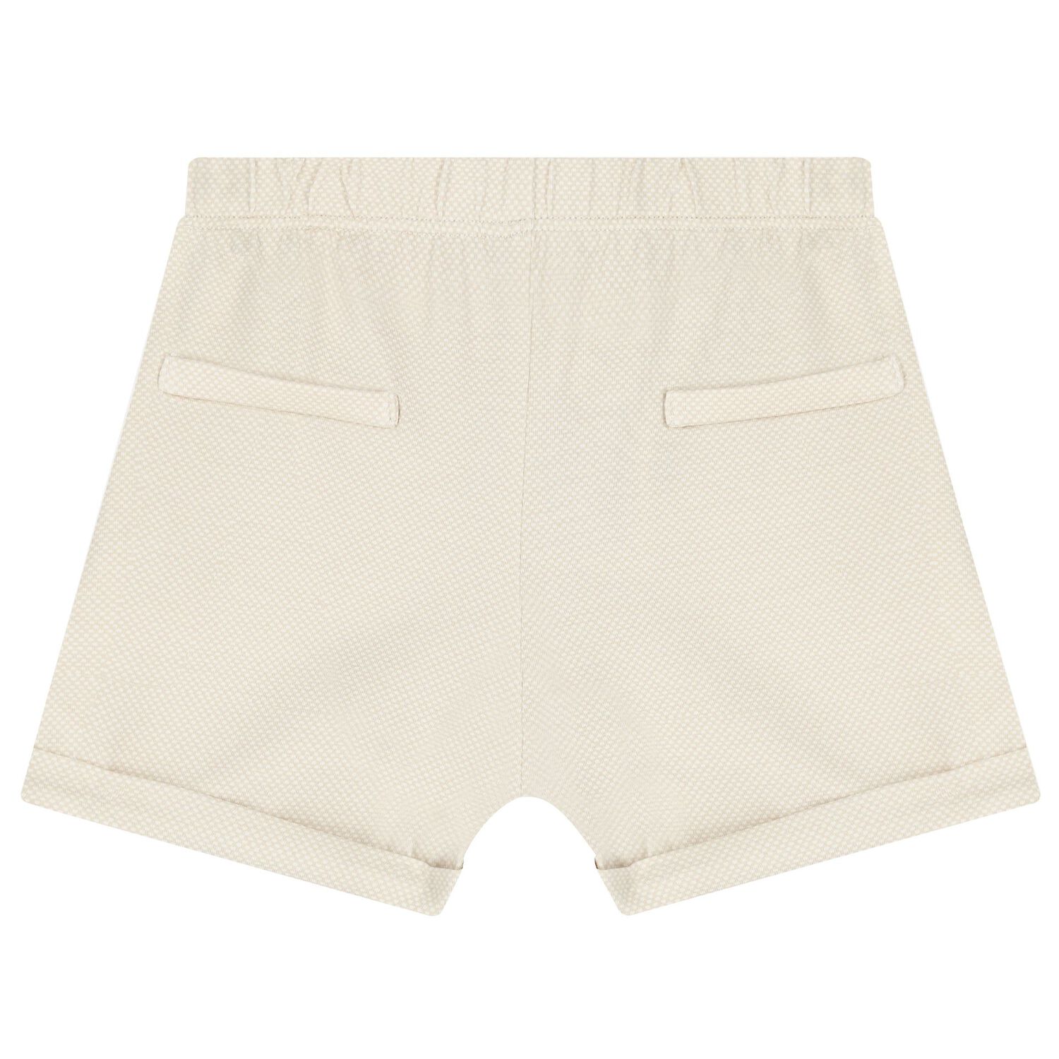 Baby Boys White & Beige Cotton Shorts Set ( 2-Pack ), 2, hi-res image number null