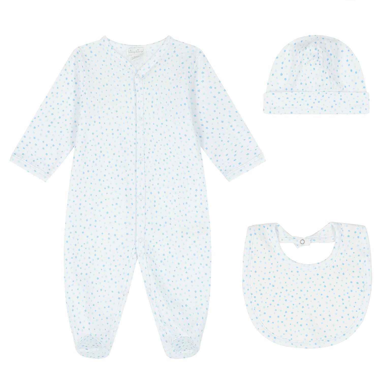 Baby Boys White and Blue Stars Babygrow Gift Set, 2, hi-res image number null