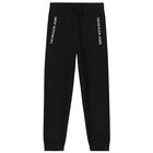 Boys Black Logo Joggers, 1, hi-res