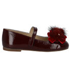 Girls Red Embellished Shoes, 1, hi-res