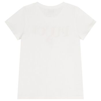 Girls White Logo T-Shirt 