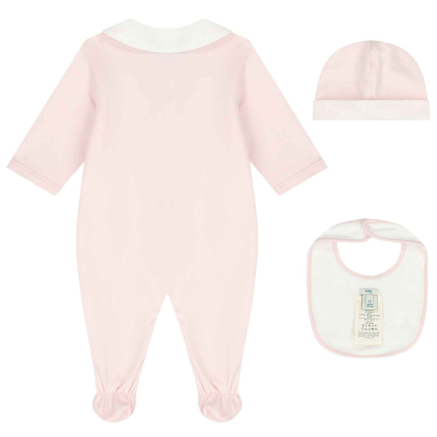Baby Girls Pink Logo Babygrow Gift Set, 1, hi-res