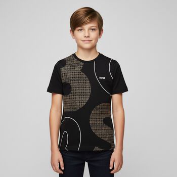Boys Black Logo T-Shirt