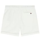 Baby Boys White Logo Shorts Set, 1, hi-res