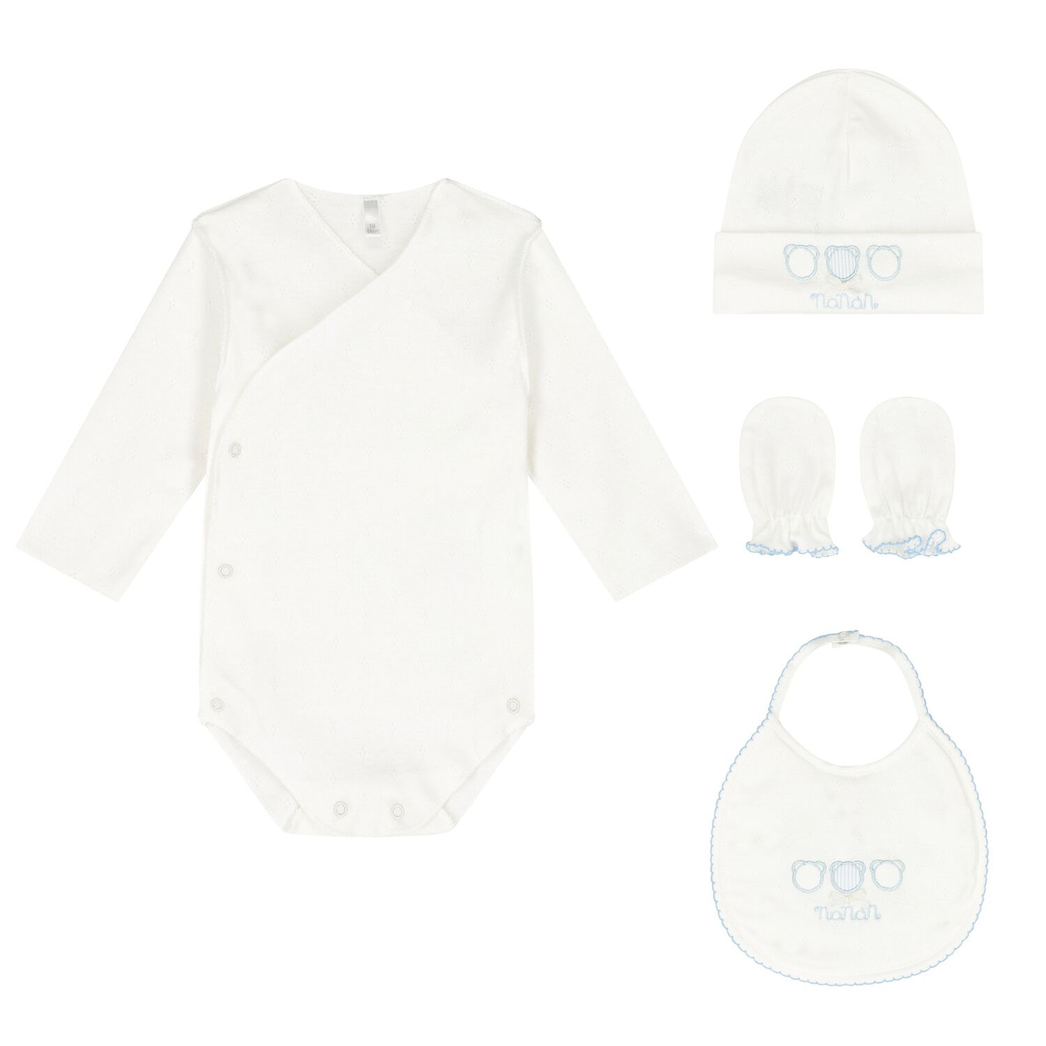 Baby Boys Blue Bodysuit Gift Set, 3, hi-res image number null