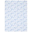 Baby Boys White & Blue Striped Blanket, 1, hi-res
