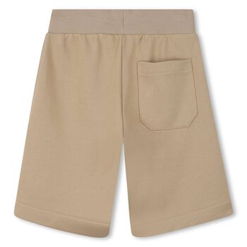 Boys Beige Logo Shorts