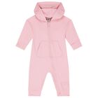 Baby Girls Pink Logo Softskin Romper, 2, hi-res