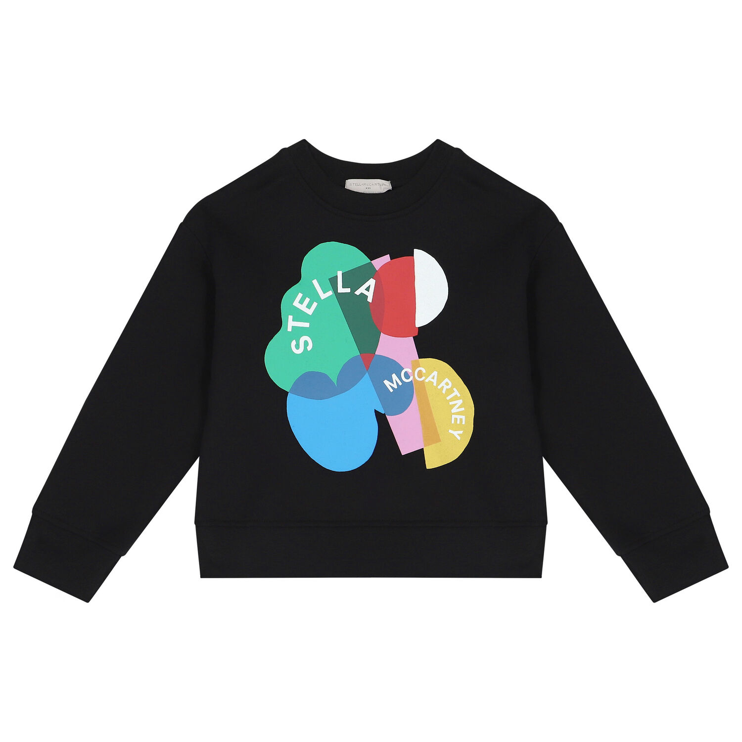 Girls Black Logo Sweatshirt, 1, hi-res image number null