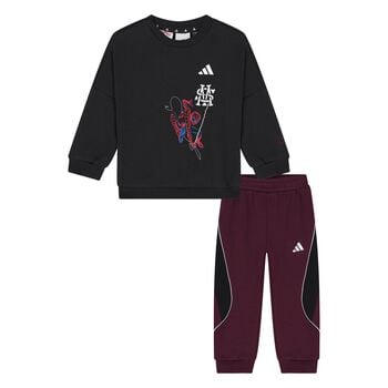 Younger Boys Black & Burgandy Spider-Man Marvel Tracksuit