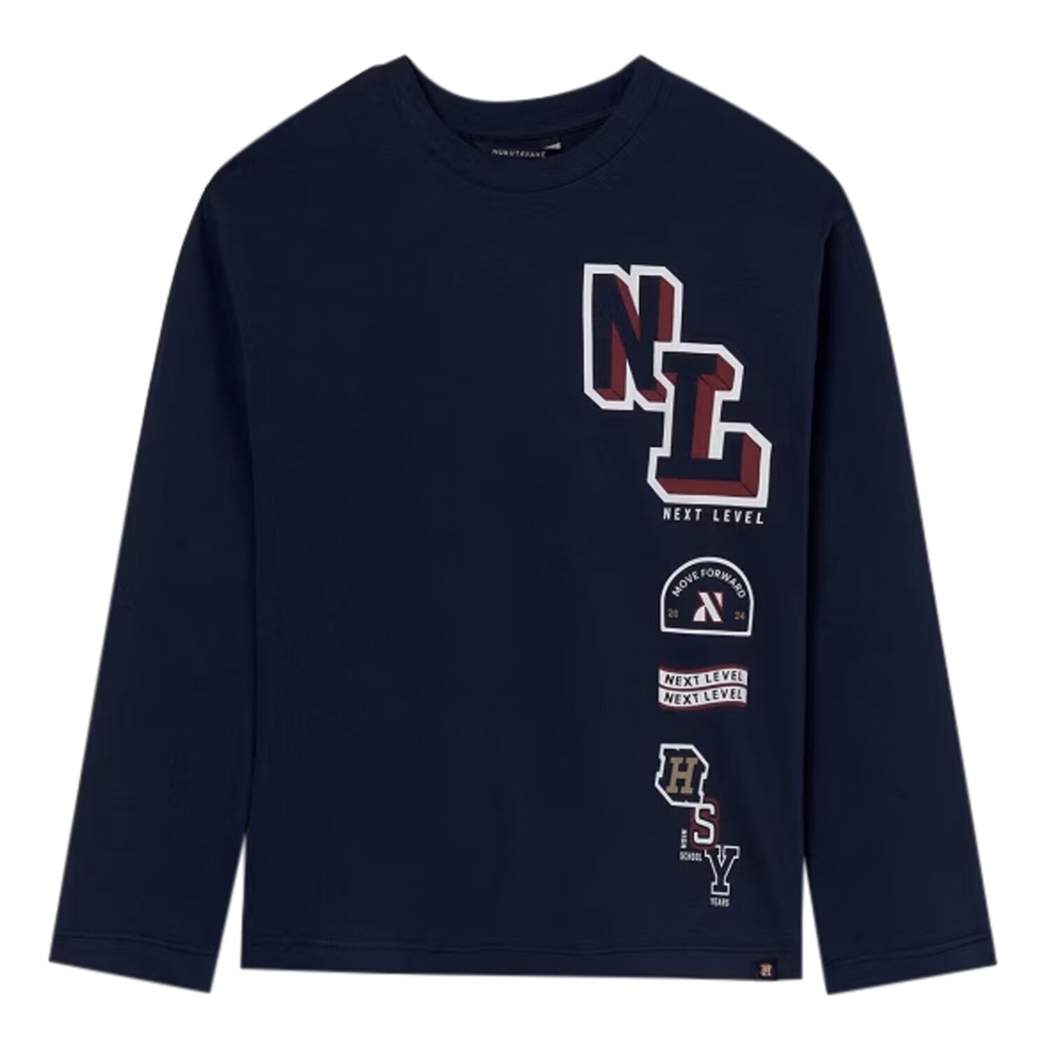 Boys Blue Long Sleeve Top, 1, hi-res