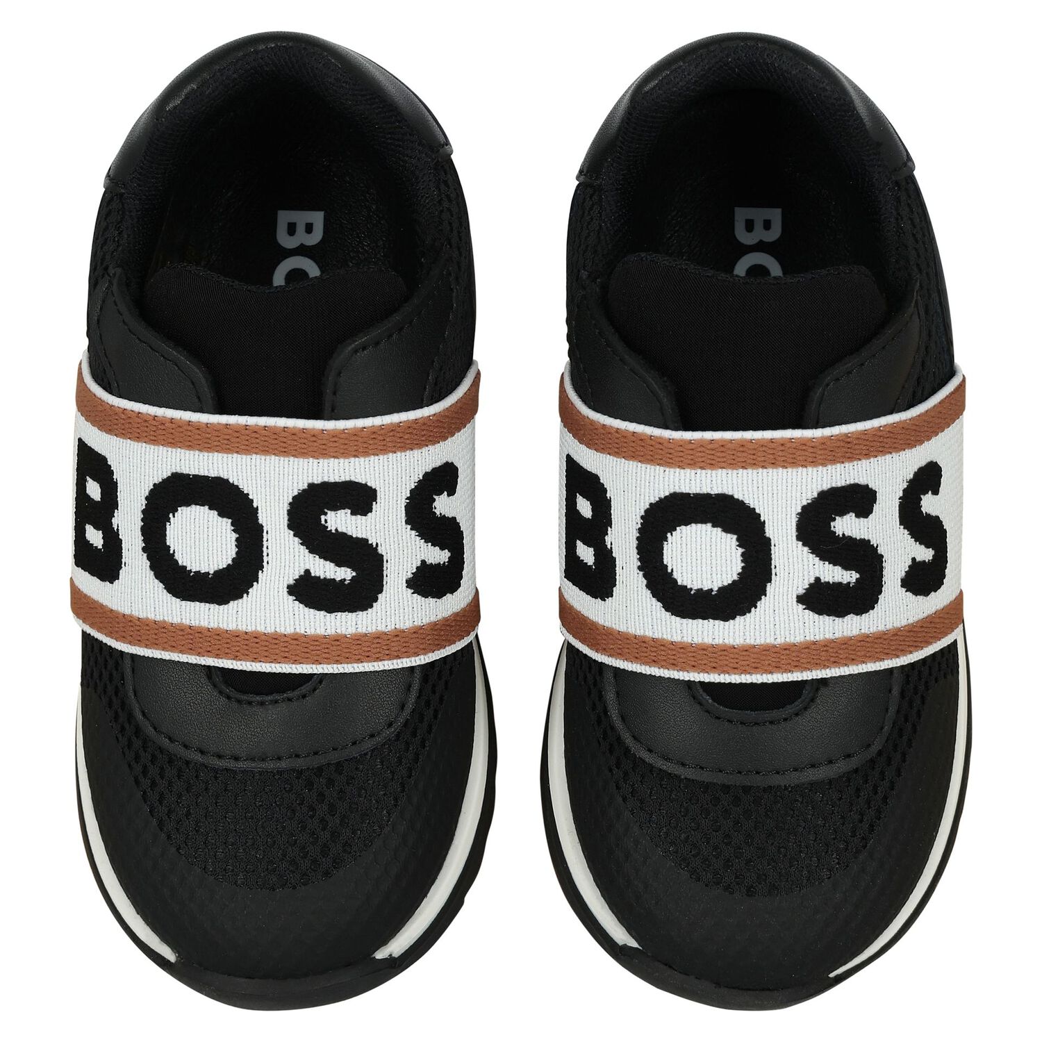 Boys Black Logo Trainers, 1, hi-res image number null