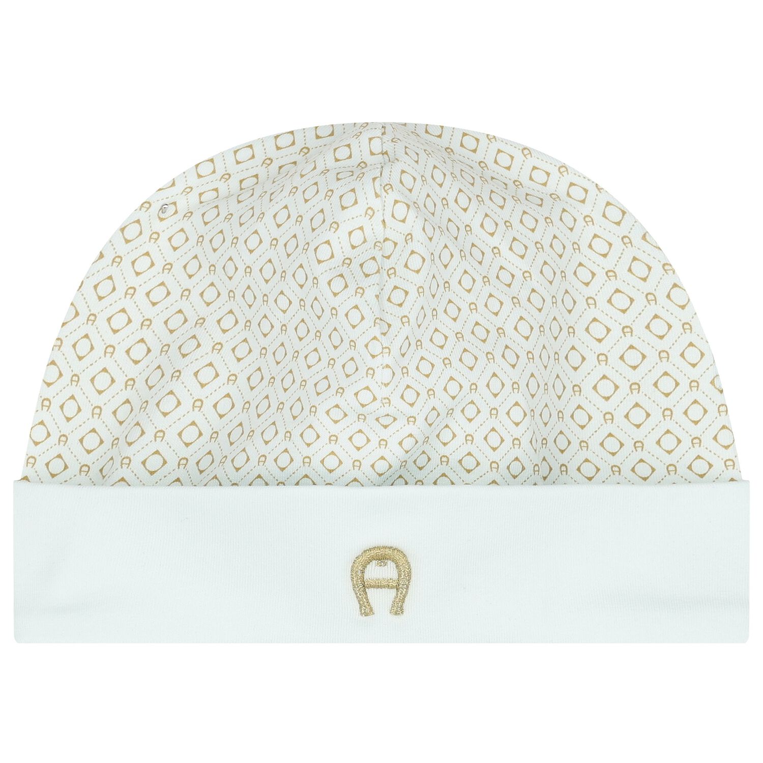Baby Boys Blue & Gold Logo Hat, 2, hi-res