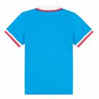 Boys Blue Logo Polo Shirt, 1, hi-res
