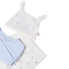Baby Boys Ivory & Blue 2 Piece Babygrow Set, 3, hi-res