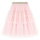 Girls Pink & Gold Logo Tulle Skirt, 1, hi-res