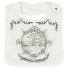 Ivory & Blue Tapestry Baby Swaddle & Bib Gift Set, 1, hi-res