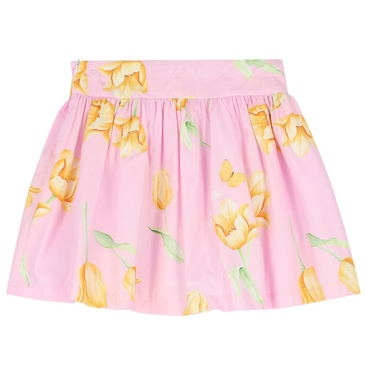 Girls White & Pink Floral Skirt Set, 1, hi-res image number null