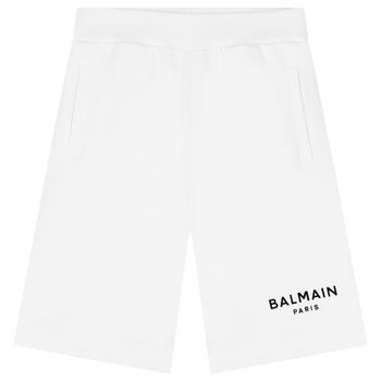White Logo Shorts