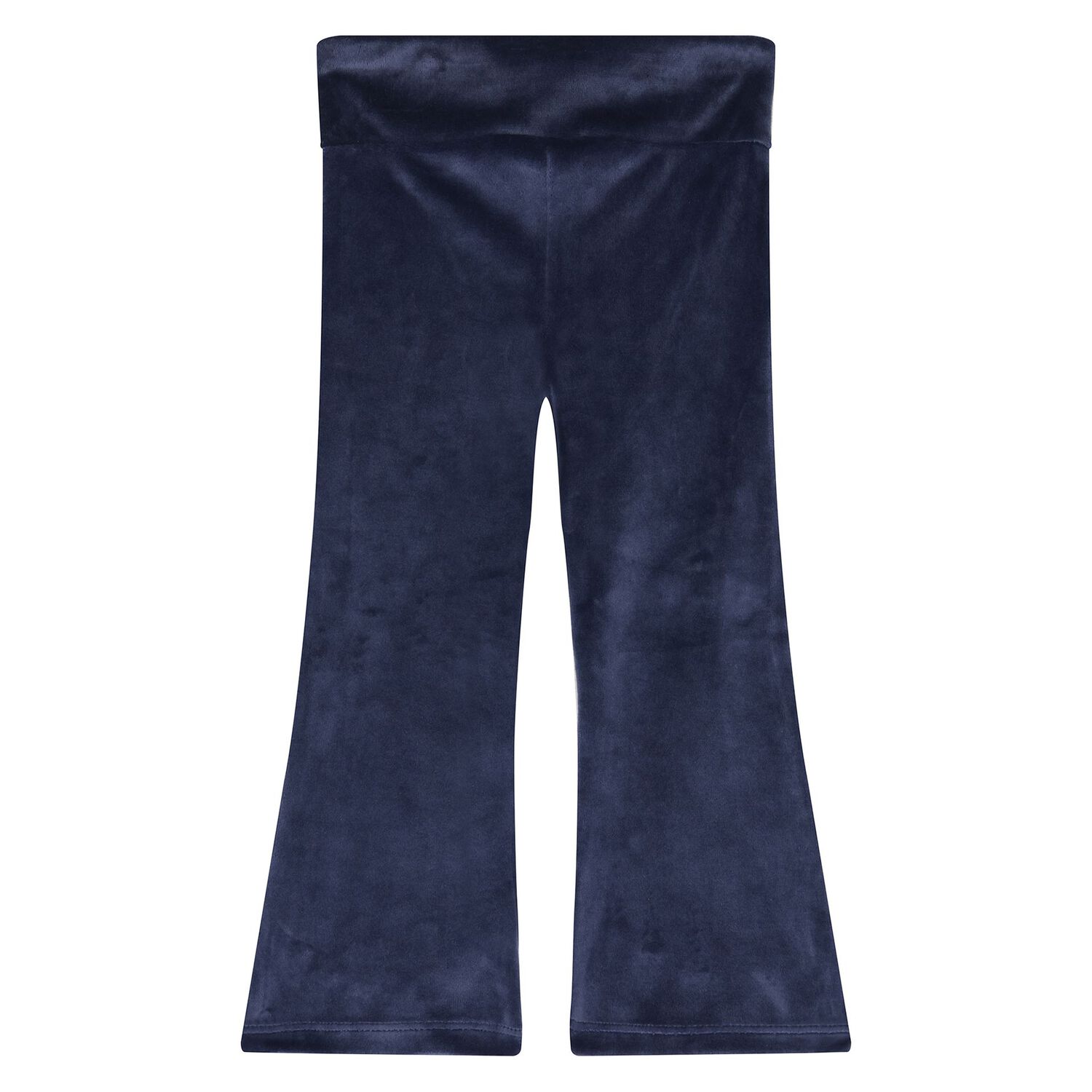 Younger Girls Navy Blue Velour Leggings, 1, hi-res