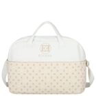 White & Beige Logo Baby Changing Bag ( 42cm ), 1, hi-res