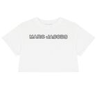 Girls White Logo Rhinestones T-Shirt, 2, hi-res