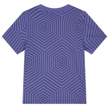 Boys Purple Geometric EA7 T-Shirt