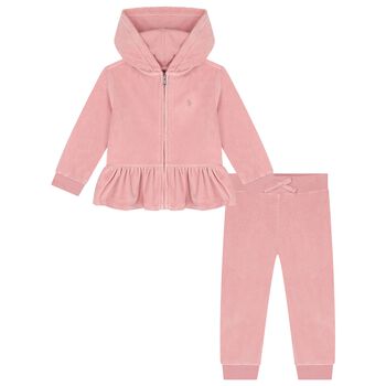 Baby Girls Pink Logo Tracksuit