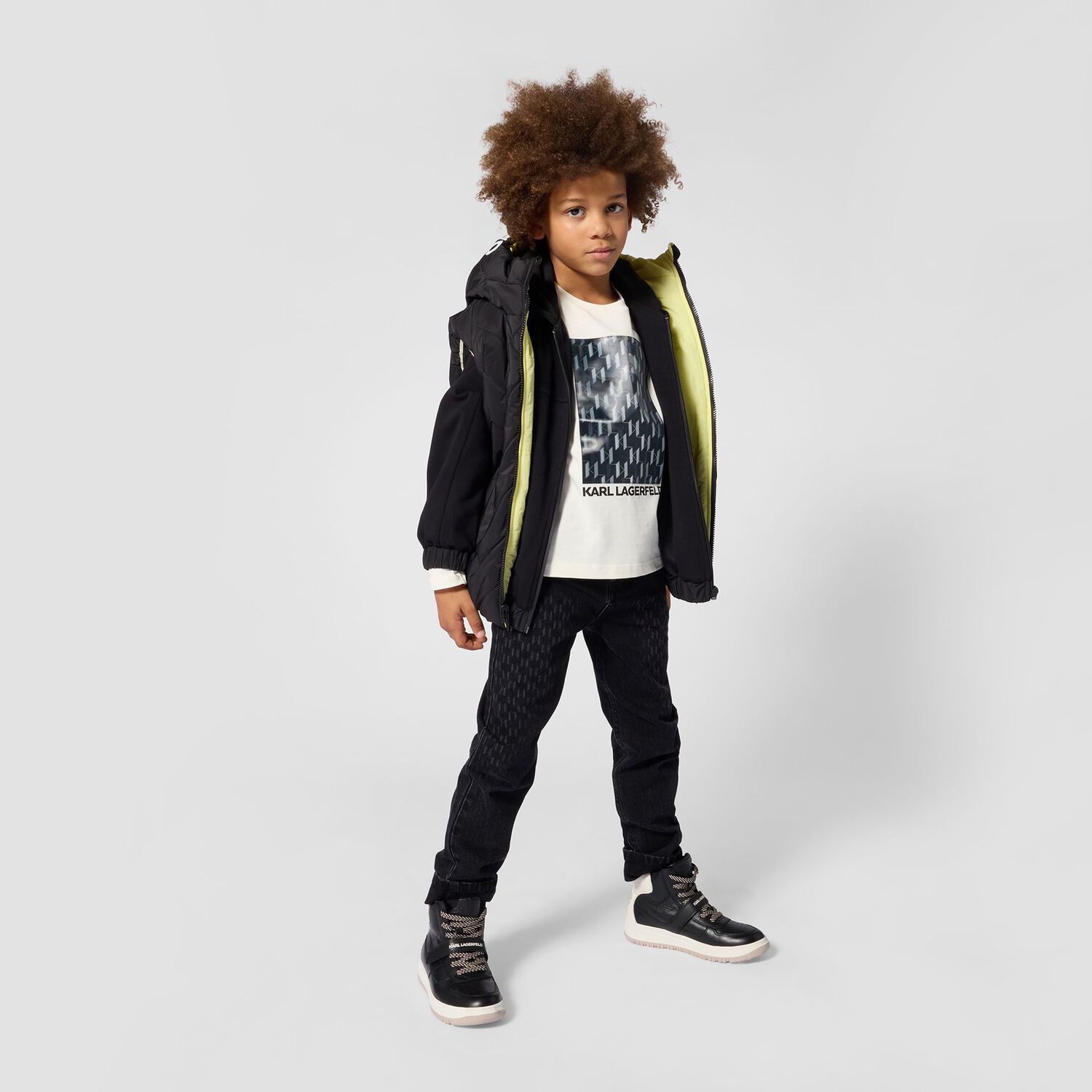 Boys White Ikonik Long Sleeve Top, 1, hi-res