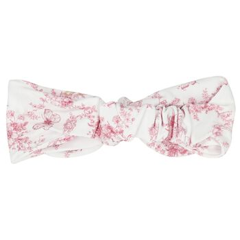 Baby Girls White & Pink Floral & Butterflies Headband