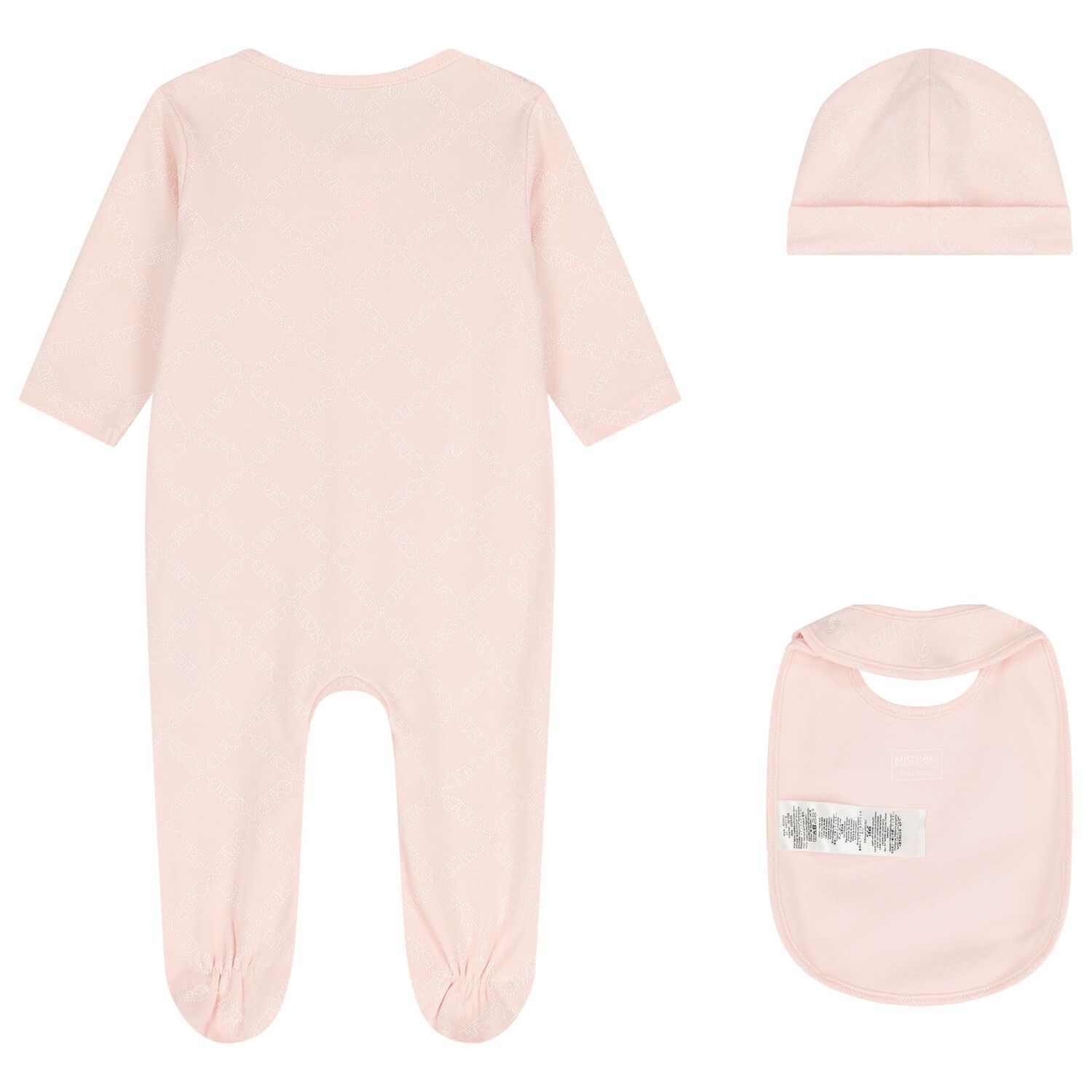 Baby Girls Pink Logo Babygrow Gift Set, 2, hi-res