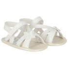 Baby Girls White Pre-Walker Sandals, 1, hi-res