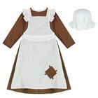 Girls White & Beige Victorian Costume, 1, hi-res