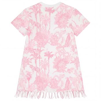 Girls White & Pink Jungle Dress