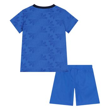 Younger Blue Logo Shorts Set