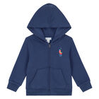 Baby Boys Navy Logo Tracksuit, 1, hi-res