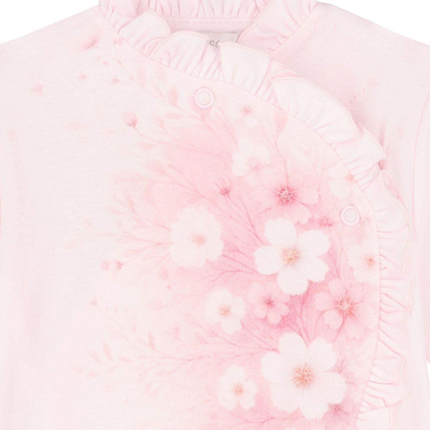 Baby Girls Pink Floral Babygrow, 1, hi-res