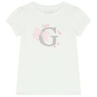 Girls White & Pink Logo Skirt Set, 1, hi-res