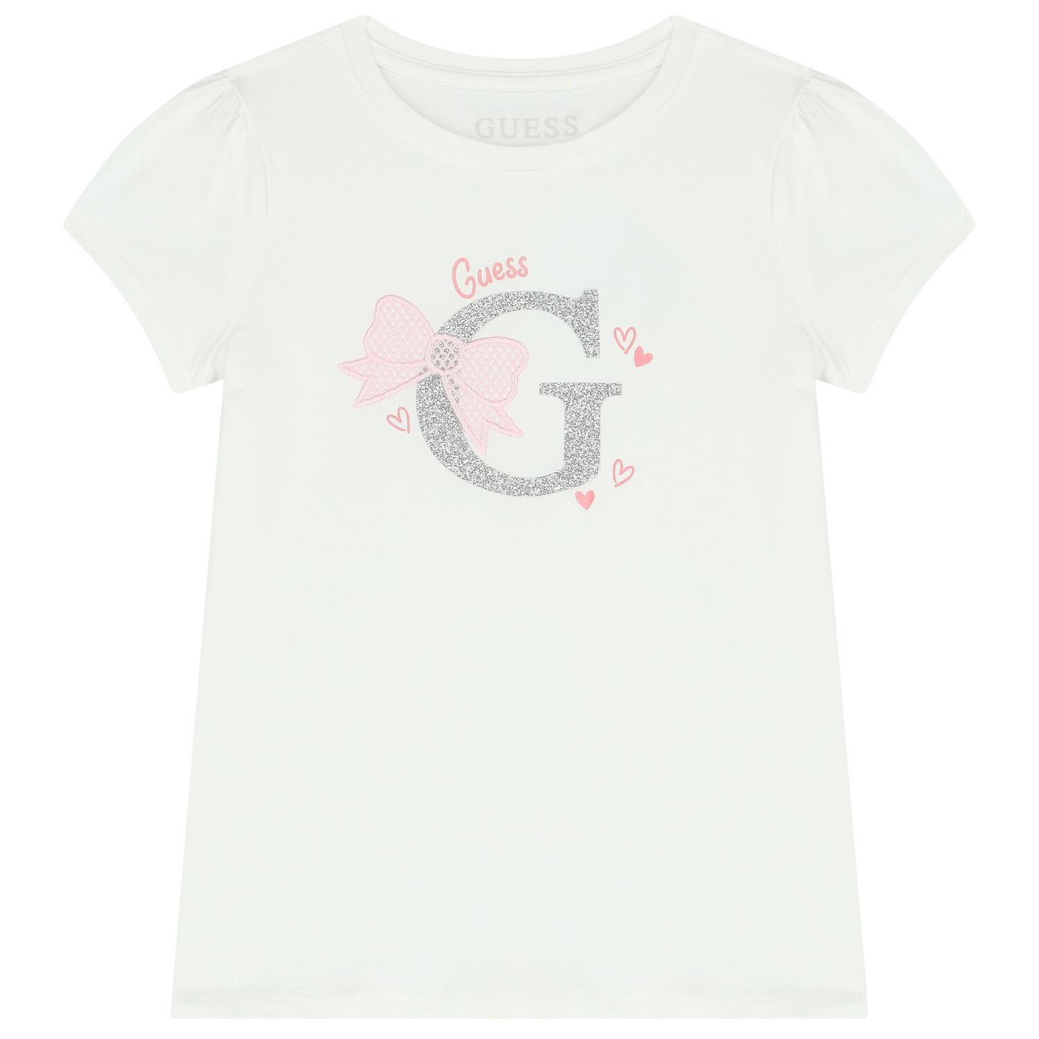 Girls White & Pink Logo Skirt Set, 1, hi-res