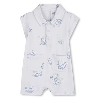 Baby Boys Blue Tiger Romper