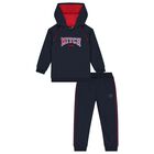 Boys Navy Blue Logo Tracksuit, 2, hi-res