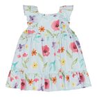 Baby Girls Blue Floral Dress Set, 2, hi-res