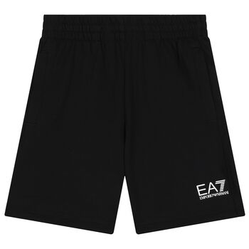 Boys Black Logo Shorts