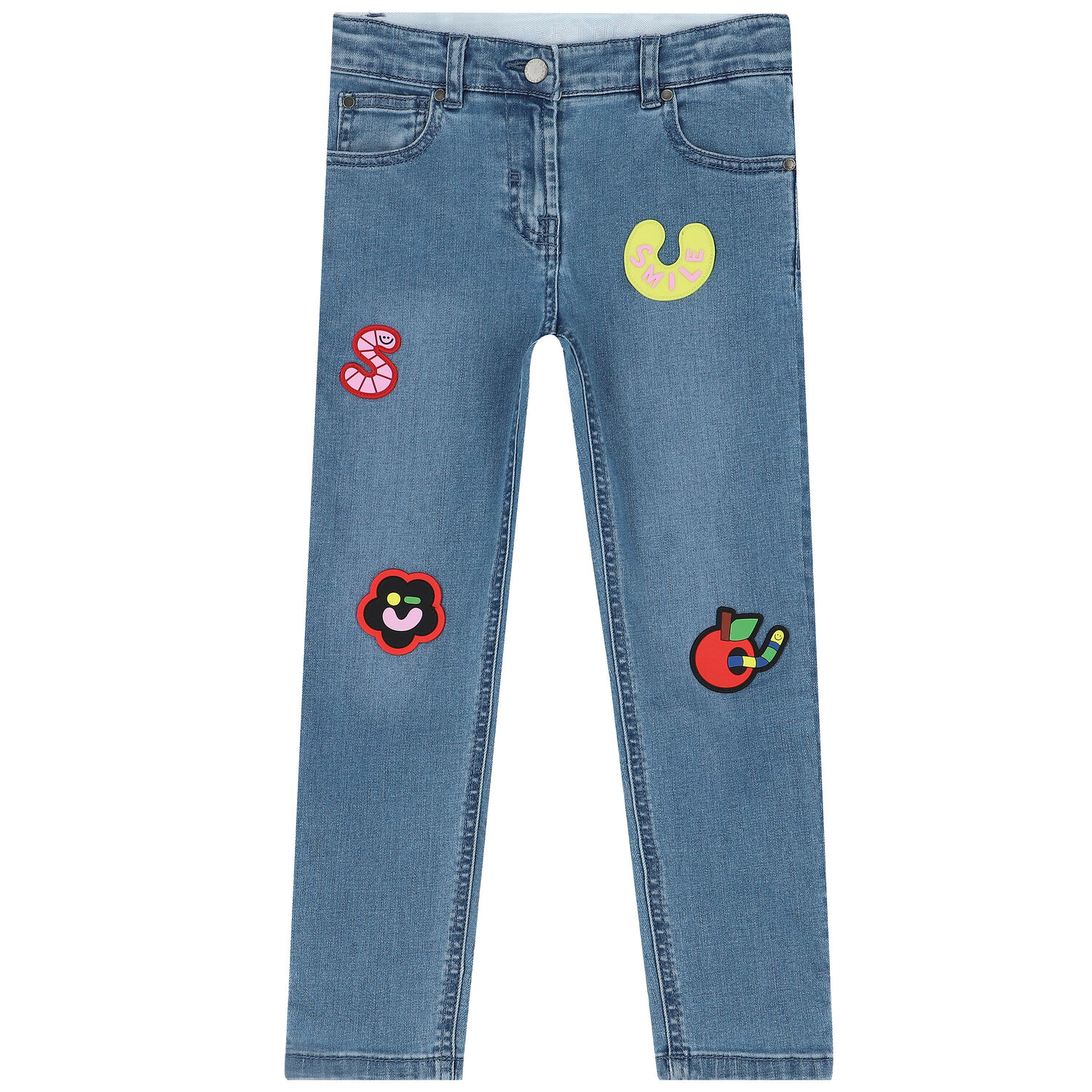 Girls Blue Denim Jeans, 1, hi-res