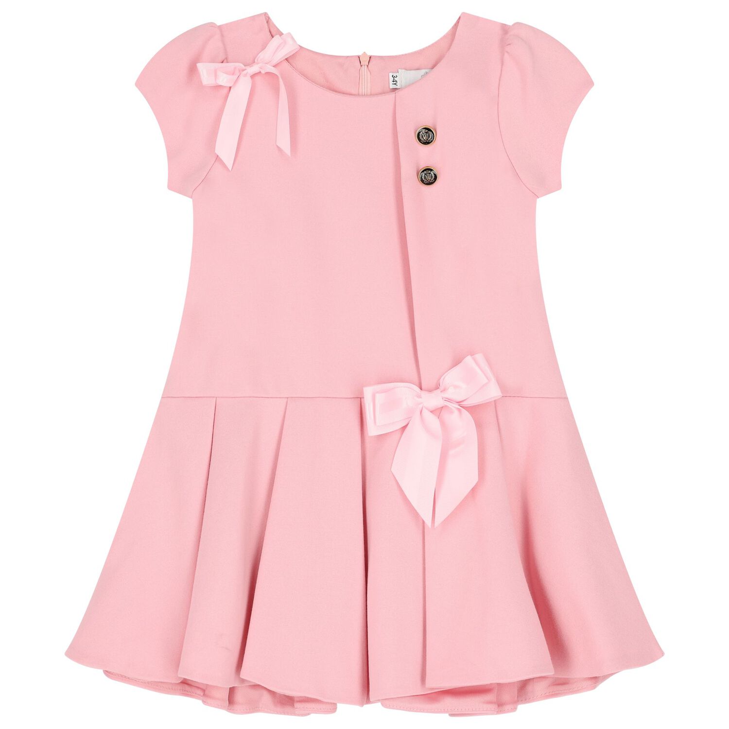 Girls Pink Bow Dress & Bag Set, 1, hi-res image number null