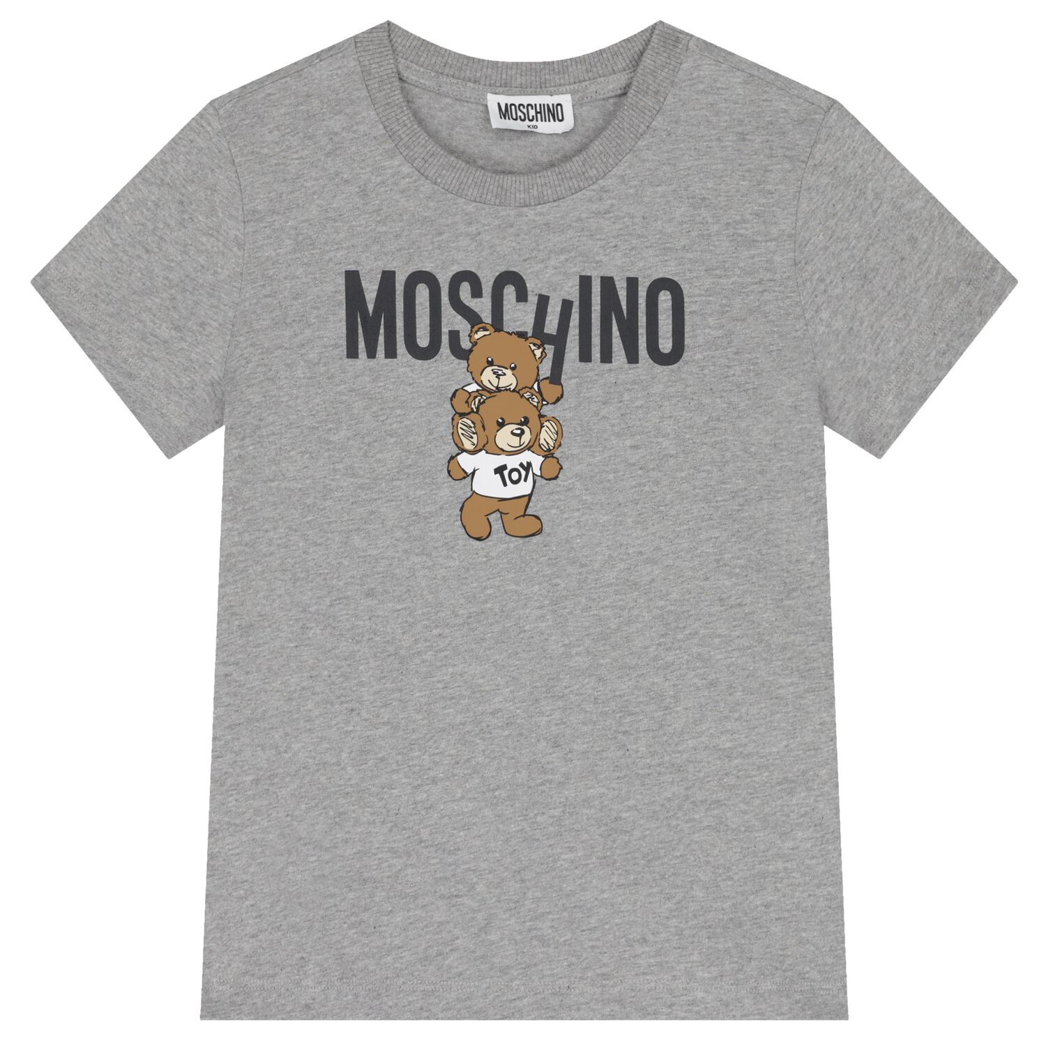 Grey Teddy Bear Logo T-Shirt, 7, hi-res image number null