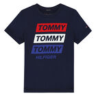 Boys Navy Logo T-Shirt, 2, hi-res